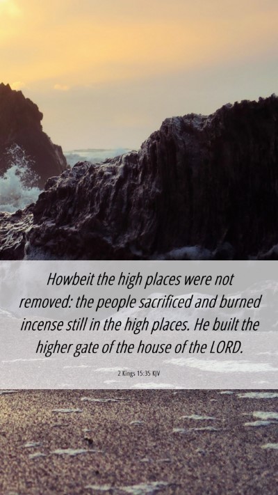 Picture 06 - 2 Kings 15:35 KJV Mobile Phone Wallpaper - Howbeit the high places were not removed: the - Mobile Bible Verse Wallpaper
