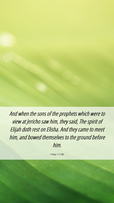 Picture 06 - 2 Kings 2:15 KJV Mobile Phone Wallpaper - And when the sons of the prophets which were to - Mobile Bible Verse Wallpaper