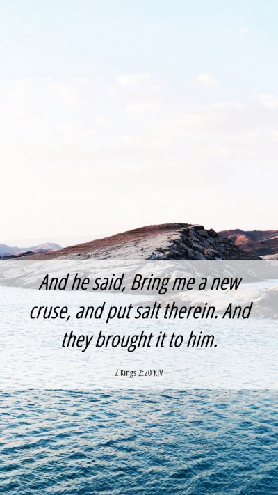 Picture 06 - 2 Kings 2:20 KJV Mobile Phone Wallpaper - And he said, Bring me a new cruse, and put salt - Mobile Bible Verse Wallpaper