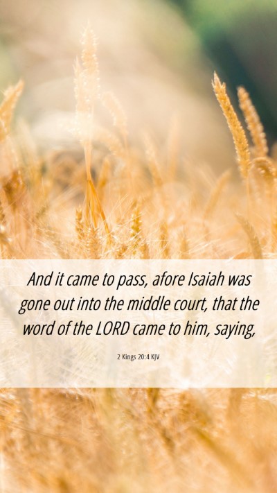 Picture 06 - 2 Kings 20:4 KJV Mobile Phone Wallpaper - And it came to pass, afore Isaiah was gone out - Mobile Bible Verse Wallpaper