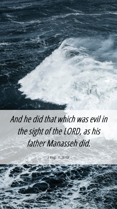Picture 06 - 2 Kings 21:20 KJV Mobile Phone Wallpaper - And he did that which was evil in the sight of - Mobile Bible Verse Wallpaper