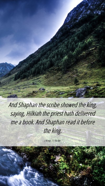 Picture 06 - 2 Kings 22:10 KJV Mobile Phone Wallpaper - And Shaphan the scribe showed the king, saying, - Mobile Bible Verse Wallpaper