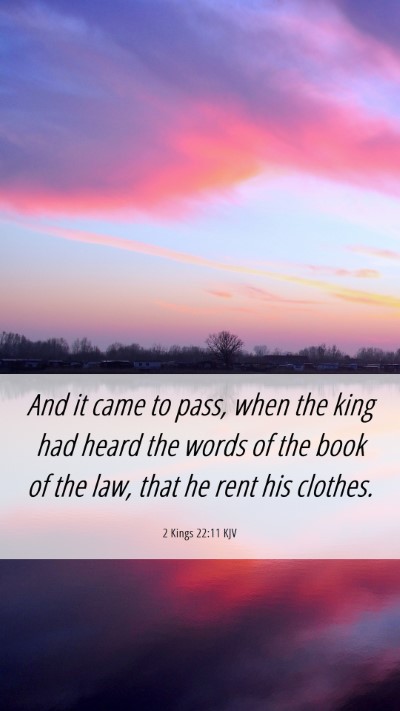 Picture 06 - 2 Kings 22:11 KJV Mobile Phone Wallpaper - And it came to pass, when the king had heard the - Mobile Bible Verse Wallpaper