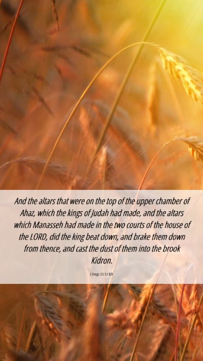 Picture 06 - 2 Kings 23:12 KJV Mobile Phone Wallpaper - And the altars that were on the top of the upper - Mobile Bible Verse Wallpaper
