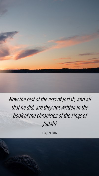 Picture 06 - 2 Kings 23:28 KJV Mobile Phone Wallpaper - Now the rest of the acts of Josiah, and all that - Mobile Bible Verse Wallpaper