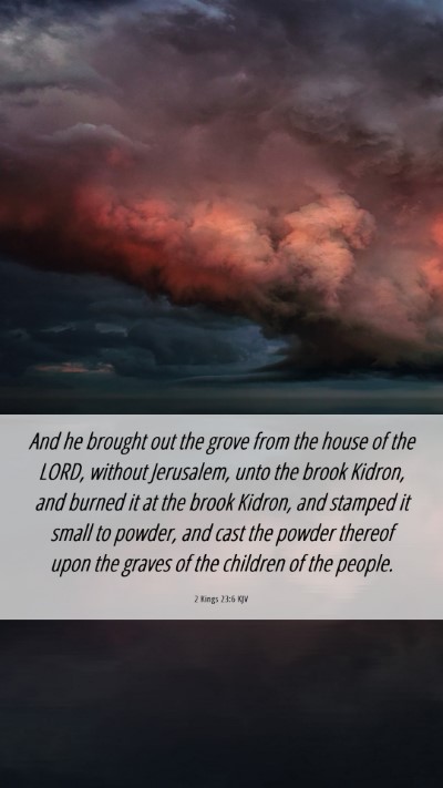 Picture 06 - 2 Kings 23:6 KJV Mobile Phone Wallpaper - And he brought out the grove from the house of - Mobile Bible Verse Wallpaper