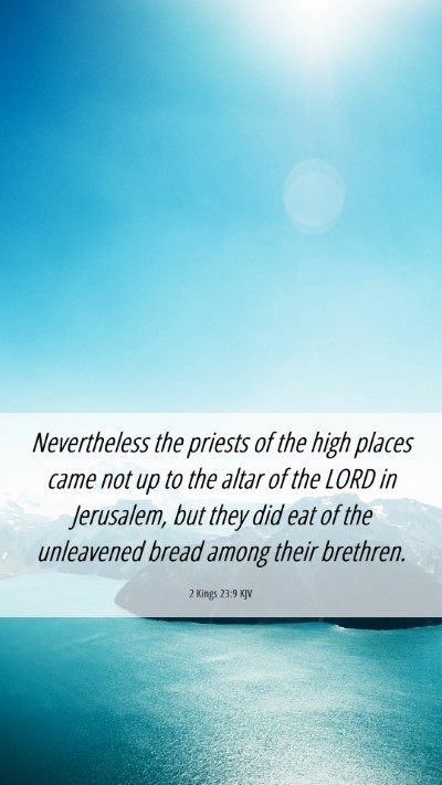 Picture 06 - 2 Kings 23:9 KJV Mobile Phone Wallpaper - Nevertheless the priests of the high places came - Mobile Bible Verse Wallpaper