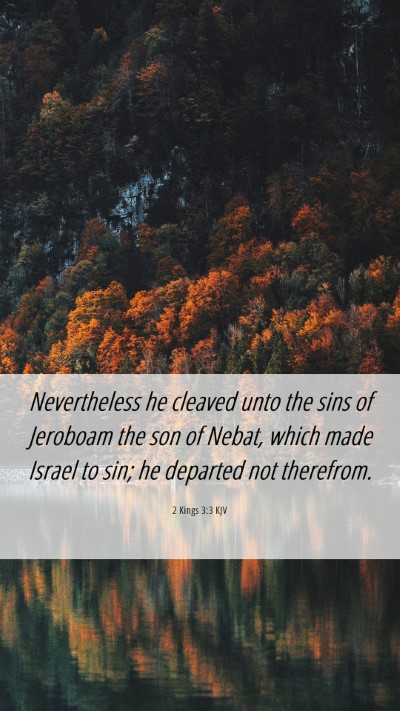 Picture 06 - 2 Kings 3:3 KJV Mobile Phone Wallpaper - Nevertheless he cleaved unto the sins of Jeroboam - Mobile Bible Verse Wallpaper