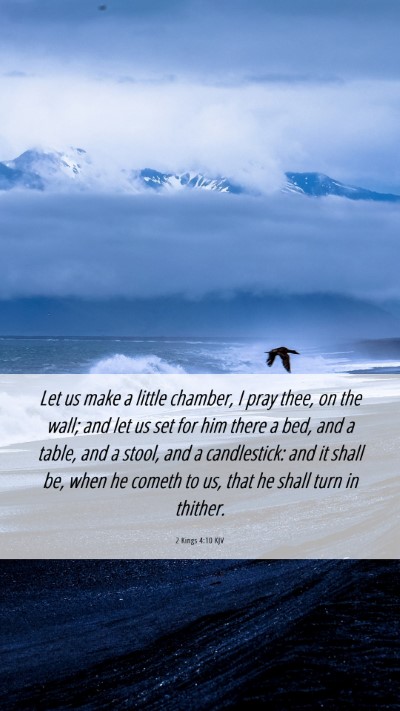 Picture 06 - 2 Kings 4:10 KJV Mobile Phone Wallpaper - Let us make a little chamber, I pray thee, on the - Mobile Bible Verse Wallpaper