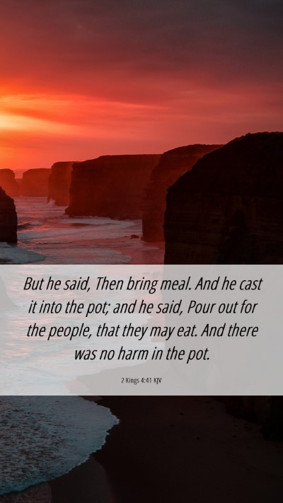 Picture 06 - 2 Kings 4:41 KJV Mobile Phone Wallpaper - But he said, Then bring meal. And he cast it into - Mobile Bible Verse Wallpaper