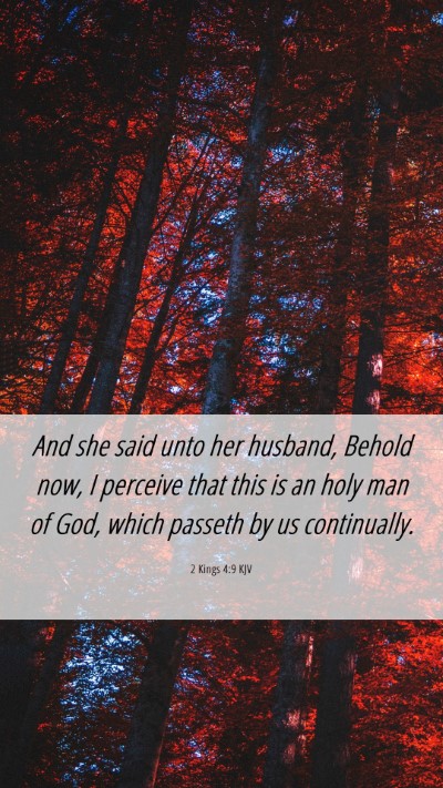 Picture 06 - 2 Kings 4:9 KJV Mobile Phone Wallpaper - And she said unto her husband, Behold now, I - Mobile Bible Verse Wallpaper