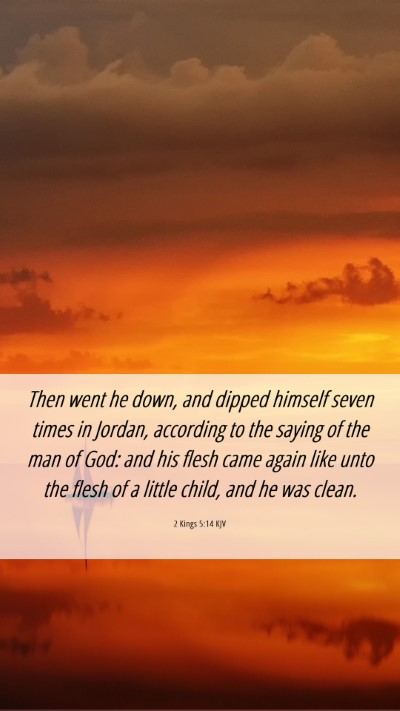 Picture 06 - 2 Kings 5:14 KJV Mobile Phone Wallpaper - Then went he down, and dipped himself seven times - Mobile Bible Verse Wallpaper