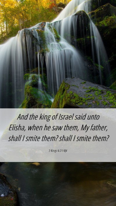 Picture 06 - 2 Kings 6:21 KJV Mobile Phone Wallpaper - And the king of Israel said unto Elisha, when he - Mobile Bible Verse Wallpaper