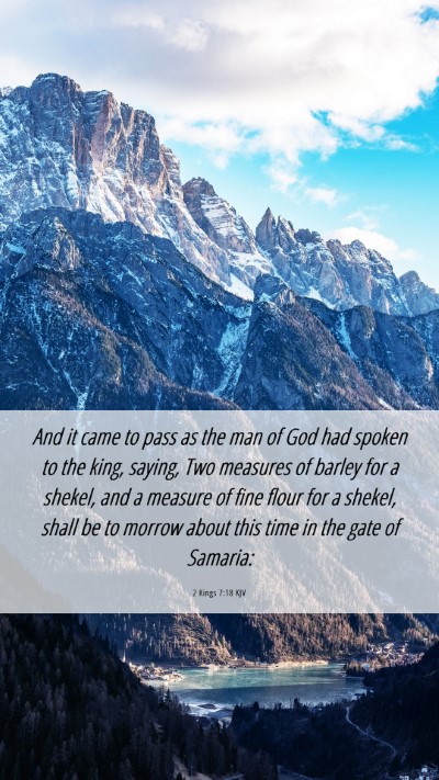 Picture 06 - 2 Kings 7:18 KJV Mobile Phone Wallpaper - And it came to pass as the man of God had spoken - Mobile Bible Verse Wallpaper