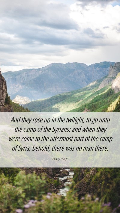 Picture 06 - 2 Kings 7:5 KJV Mobile Phone Wallpaper - And they rose up in the twilight, to go unto the - Mobile Bible Verse Wallpaper