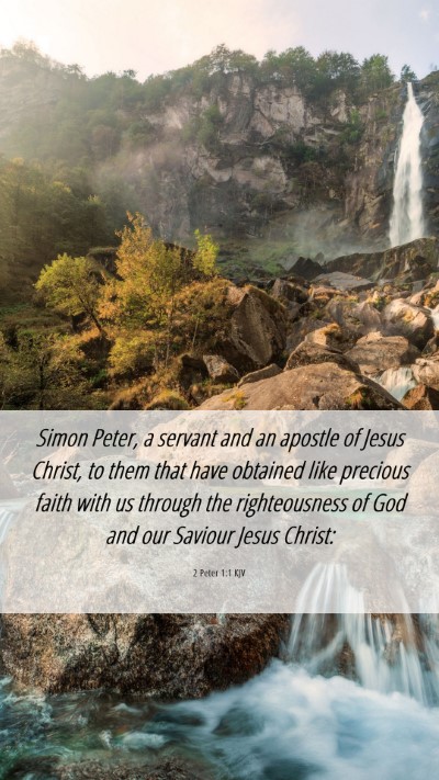 Picture 06 - 2 Peter 1:1 KJV Mobile Phone Wallpaper - Simon Peter, a servant and an apostle of Jesus - Mobile Bible Verse Wallpaper