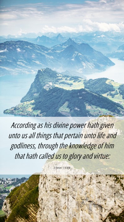 Picture 06 - 2 Peter 1:3 KJV Mobile Phone Wallpaper - According as his divine power hath given unto us - Mobile Bible Verse Wallpaper