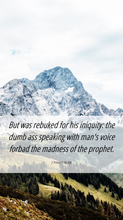 Picture 06 - 2 Peter 2:16 KJV Mobile Phone Wallpaper - But was rebuked for his iniquity: the dumb ass - Mobile Bible Verse Wallpaper
