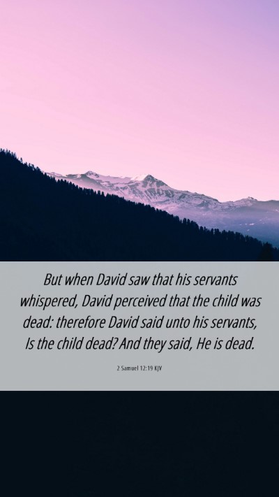 Picture 06 - 2 Samuel 12:19 KJV Mobile Phone Wallpaper - But when David saw that his servants whispered, - Mobile Bible Verse Wallpaper
