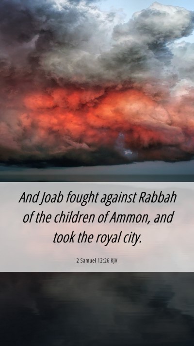 Picture 06 - 2 Samuel 12:26 KJV Mobile Phone Wallpaper - And Joab fought against Rabbah of the children of - Mobile Bible Verse Wallpaper