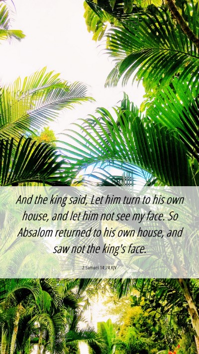 Picture 06 - 2 Samuel 14:24 KJV Mobile Phone Wallpaper - And the king said, Let him turn to his own house, - Mobile Bible Verse Wallpaper