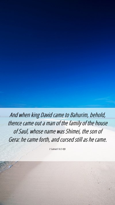 Picture 06 - 2 Samuel 16:5 KJV Mobile Phone Wallpaper - And when king David came to Bahurim, behold, - Mobile Bible Verse Wallpaper