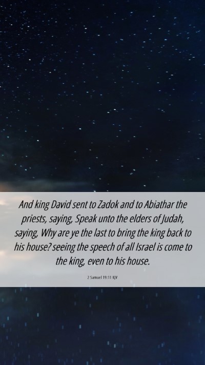 Picture 06 - 2 Samuel 19:11 KJV Mobile Phone Wallpaper - And king David sent to Zadok and to Abiathar the - Mobile Bible Verse Wallpaper