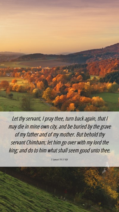 Picture 06 - 2 Samuel 19:37 KJV Mobile Phone Wallpaper - Let thy servant, I pray thee, turn back again, - Mobile Bible Verse Wallpaper