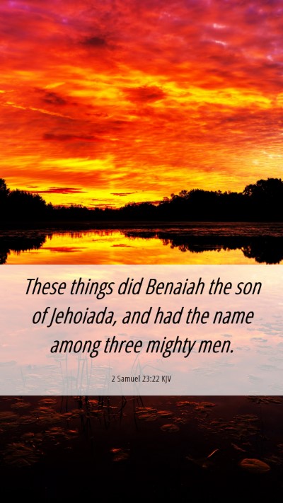 Picture 06 - 2 Samuel 23:22 KJV Mobile Phone Wallpaper - These things did Benaiah the son of Jehoiada, and - Mobile Bible Verse Wallpaper