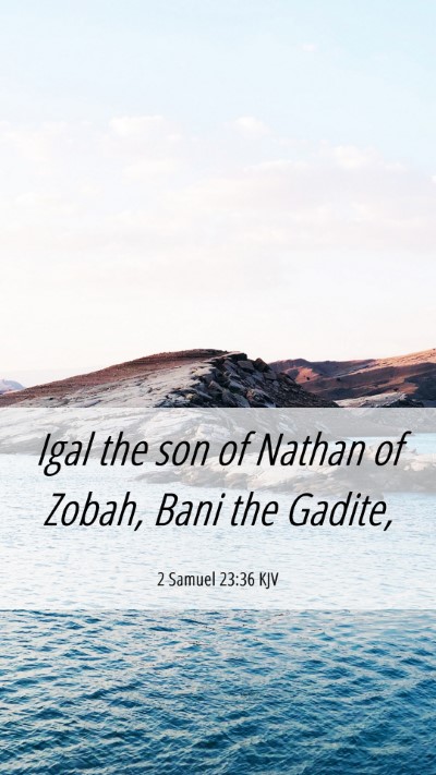 Picture 06 - 2 Samuel 23:36 KJV Mobile Phone Wallpaper - Igal the son of Nathan of Zobah, Bani the - Mobile Bible Verse Wallpaper