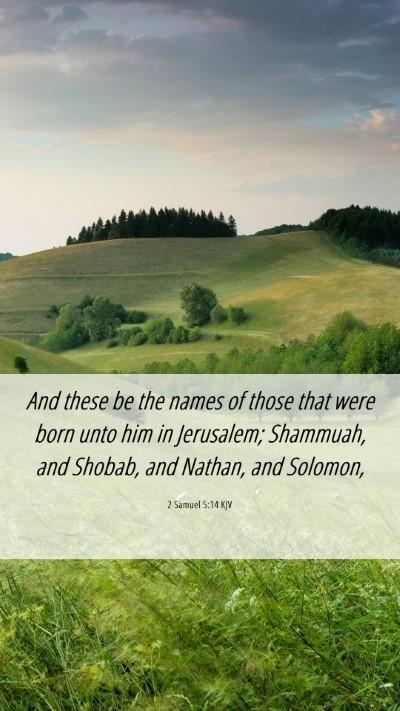 Picture 06 - 2 Samuel 5:14 KJV Mobile Phone Wallpaper - And these be the names of those that were born - Mobile Bible Verse Wallpaper