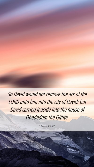 Picture 06 - 2 Samuel 6:10 KJV Mobile Phone Wallpaper - So David would not remove the ark of the LORD - Mobile Bible Verse Wallpaper