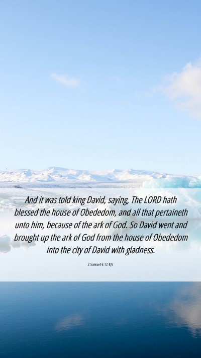 Picture 06 - 2 Samuel 6:12 KJV Mobile Phone Wallpaper - And it was told king David, saying, The LORD hath - Mobile Bible Verse Wallpaper