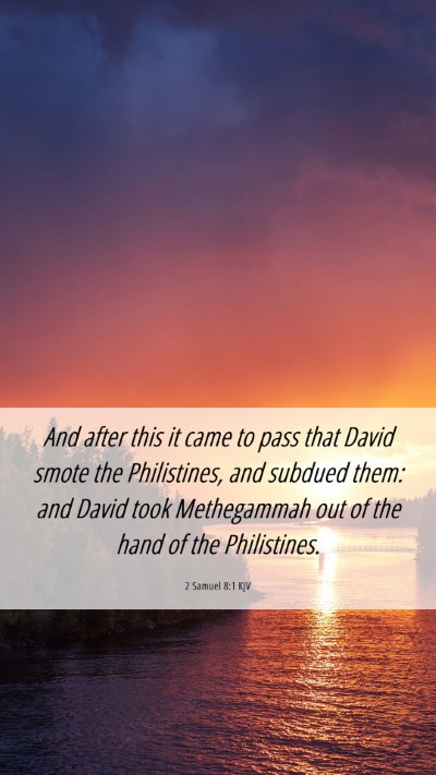 Picture 06 - 2 Samuel 8:1 KJV Mobile Phone Wallpaper - And after this it came to pass that David smote - Mobile Bible Verse Wallpaper