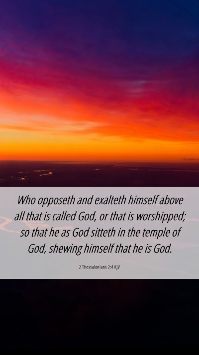 Picture 06 - 2 Thessalonians 2:4 KJV Mobile Phone Wallpaper - Who opposeth and exalteth himself above all that - Mobile Bible Verse Wallpaper