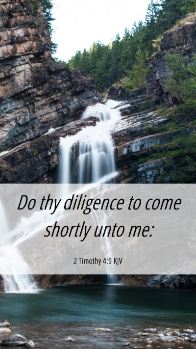 Picture 06 - 2 Timothy 4:9 KJV Mobile Phone Wallpaper - Do thy diligence to come shortly unto - Mobile Bible Verse Wallpaper