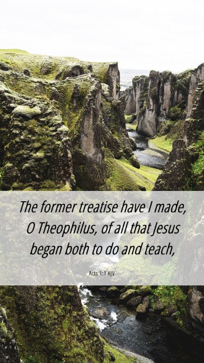 Picture 06 - Acts 1:1 KJV Mobile Phone Wallpaper - The former treatise have I made, O Theophilus, of - Mobile Bible Verse Wallpaper
