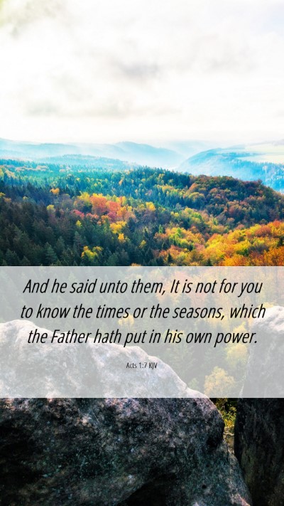 Picture 06 - Acts 1:7 KJV Mobile Phone Wallpaper - And he said unto them, It is not for you to know - Mobile Bible Verse Wallpaper