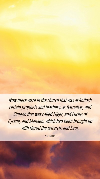 Picture 06 - Acts 13:1 KJV Mobile Phone Wallpaper - Now there were in the church that was at Antioch - Mobile Bible Verse Wallpaper