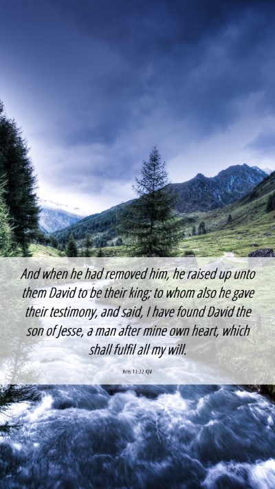 Picture 06 - Acts 13:22 KJV Mobile Phone Wallpaper - And when he had removed him, he raised up unto - Mobile Bible Verse Wallpaper