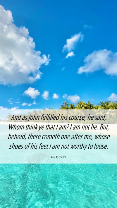 Picture 06 - Acts 13:25 KJV Mobile Phone Wallpaper - And as John fulfilled his course, he said, Whom - Mobile Bible Verse Wallpaper
