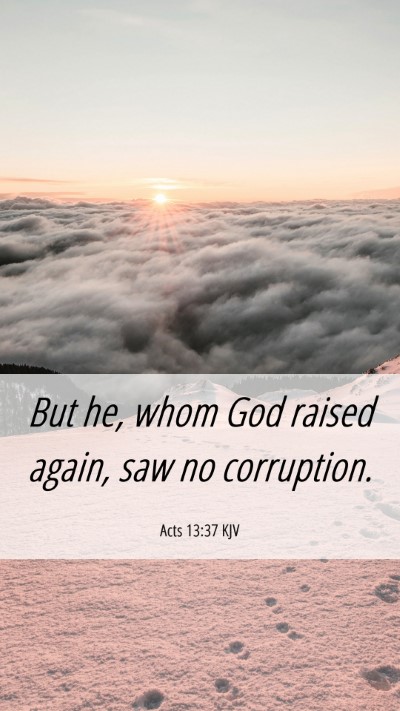 Picture 06 - Acts 13:37 KJV Mobile Phone Wallpaper - But he, whom God raised again, saw no - Mobile Bible Verse Wallpaper