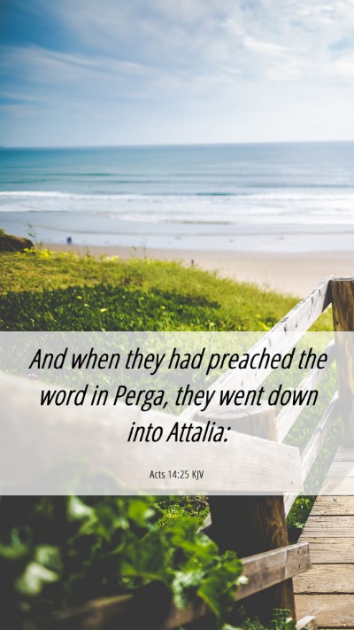 Picture 06 - Acts 14:25 KJV Mobile Phone Wallpaper - And when they had preached the word in Perga, - Mobile Bible Verse Wallpaper