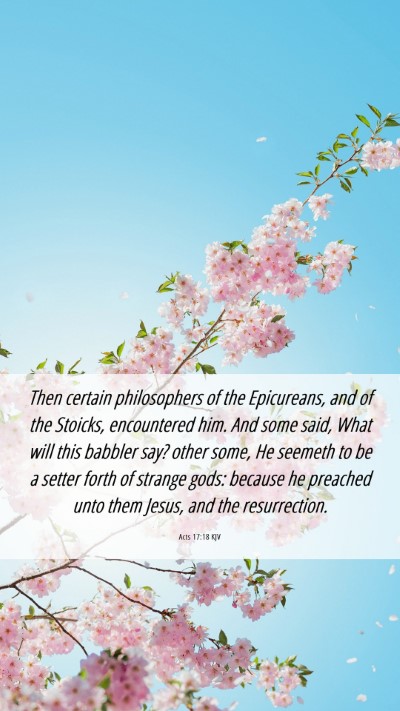 Picture 06 - Acts 17:18 KJV Mobile Phone Wallpaper - Then certain philosophers of the Epicureans, and - Mobile Bible Verse Wallpaper