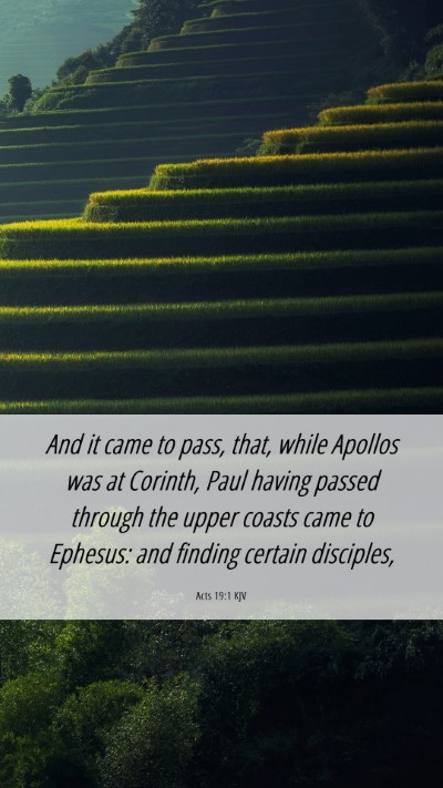 Picture 06 - Acts 19:1 KJV Mobile Phone Wallpaper - And it came to pass, that, while Apollos was at - Mobile Bible Verse Wallpaper