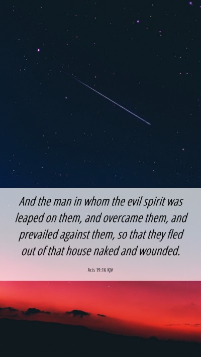 Picture 06 - Acts 19:16 KJV Mobile Phone Wallpaper - And the man in whom the evil spirit was leaped on - Mobile Bible Verse Wallpaper