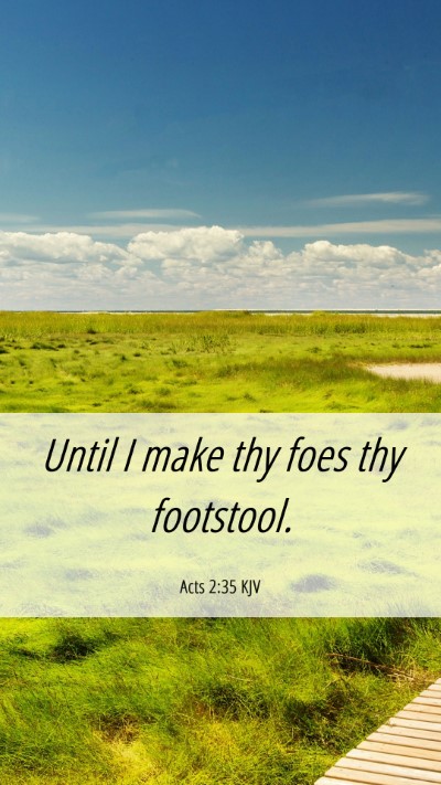 Picture 06 - Acts 2:35 KJV Mobile Phone Wallpaper - Until I make thy foes thy - Mobile Bible Verse Wallpaper