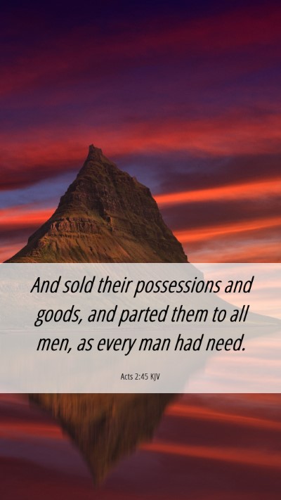 Picture 06 - Acts 2:45 KJV Mobile Phone Wallpaper - And sold their possessions and goods, and parted - Mobile Bible Verse Wallpaper