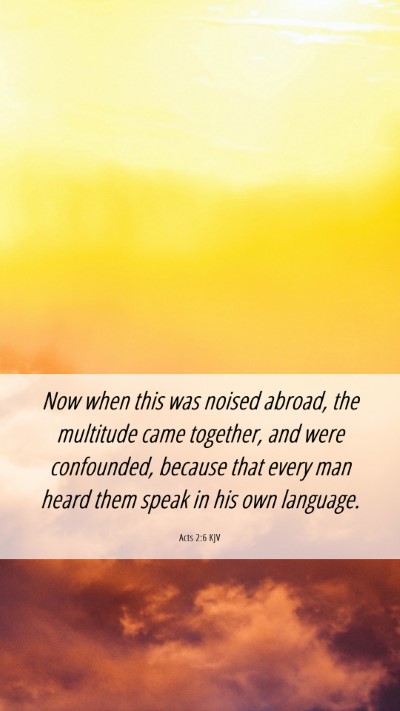 Picture 06 - Acts 2:6 KJV Mobile Phone Wallpaper - Now when this was noised abroad, the multitude - Mobile Bible Verse Wallpaper