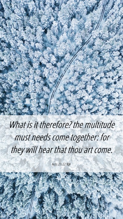 Picture 06 - Acts 21:22 KJV Mobile Phone Wallpaper - What is it therefore? the multitude must needs - Mobile Bible Verse Wallpaper